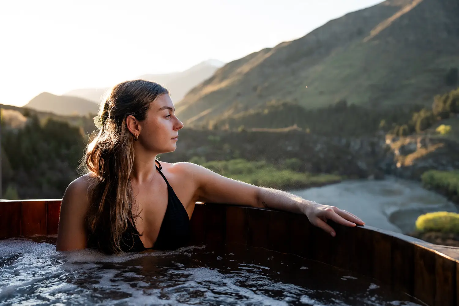 Onsen hot pool relaxation